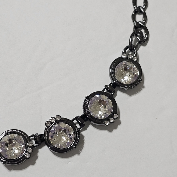Silpada‎ Bold & Chunky Glamour Necklace with Sparkling Bezel Swarovski Crystal - Picture 6 of 11